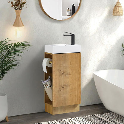 16 Inch Freestanding Single Sink Bathroom Vanity
