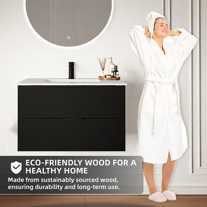 24 Inch Floating Single Sink Bathroom Vanity